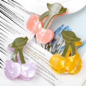 Accesorios de primavera y verano moda súper inmortal frutas de verano agarrar clip acrílico accesorios para el cabello femenino simple clip para el cabello