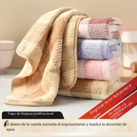 Engrosar el trapo de terciopelo de coral para limpiar la mesa, la cocina y la limpieza de los grandes almacenes diarios, la absorción de agua doméstica para limpiar las toallas de mano, la encimera de la vajilla de limpieza de tela de limpieza de tela de limpieza de limpieza de agua doméstica, las características cómodas y sin aceite, la eliminación fácil de aceite, el buen efecto de engrosamiento del diseño, la durabilidad, la absorción de agua fuerte, el secado rápido sin dejar marcas de agua, traer su propia cuerda colgante para facilitar el almacenamiento sin ocupar el espacio, el sistema marrón
