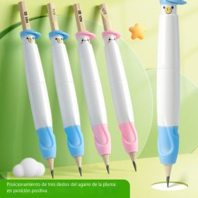 Presione el dispositivo de agarre de la pluma para principiantes, el dispositivo de corrección de la postura de agarre de la pluma para estudiantes de primaria, el control de la pluma para entrenar a los niños.