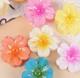 Flores de huevo de color transfronterizo con horquillas de Bauhinia con horquillas de tiburón de alta costura de moda femenina con horquillas de joyas