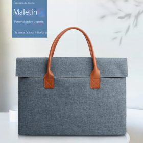 Maletín de color sólido de gran capacidad bolsa de documentos A4 para hombres y mujeres viajeros de negocios bolsa de documentos de computadora portátil de 15,6 pulgadas bolsa de la industria de exposiciones