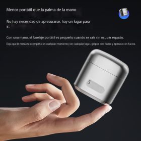 2025 navaja de grano de hielo de acero inoxidable recargable portátil para vehículos barba mini caja de regalo de afeitado eléctrico