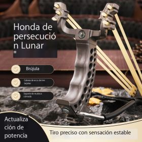 Los fabricantes clásicos de tirachinas de persecución lunar lanzan directamente peces al aire libre para disparar tres bolas de tarjeta, bandas elásticas asesinas de aleación de titanio vigorosamente