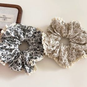 Súper grande, hermosas flores rotas, estilo francés retro, anillos de pelo de intestino grueso, Ramos grises, encaje de color, adornos para el cabello de la cuerda del corazón de la niña