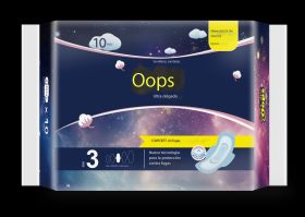 Las toallas sanitarias femeninas desechables se alargan y absorben rápidamente 290 mm con alas.