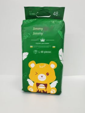 Fábrica súper económica precio ligero, suave y a prueba de fugas laterales, muestras gratuitas de pañales desechables de alta calidad para bebés OEM / ODM se pueden personalizar para cuidar bebés, bebés y niños, pañales para bebés de uso general Código l