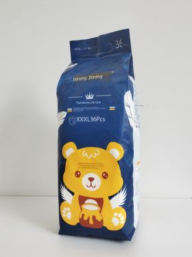 Pañales desechables de alta calidad para bebés de alta calidad pañales suaves, ligeros, transpirables y a prueba de fugas laterales muestras gratuitas OEM / ODM pueden etiquetar pañales para bebés Código xxxl