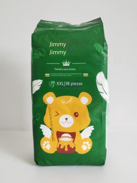Pañales para bebés a prueba de fugas laterales súper económicos pañales para bebés masculinos y femeninos materiales no tejidos de pañales para bebés núcleo polimérico de gran absorción, ligero y suave cuidado de pañales para bebés Código XXL