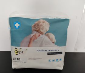 Pantalones de orina para adultos OOPS Care XL tamaño pantalones de orina desechables flexibles cintura súper cómoda al por mayor