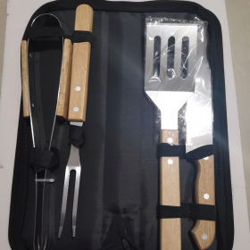 Kit de 4 piezas de mango de roble para bolsa de tela KJ - 24