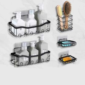 Acero al carbono Amazon jabón Network cepillo de dientes de baño transfronterizo estante de jabón de baño estante de jabón de baño sin perforación estante cuadrado