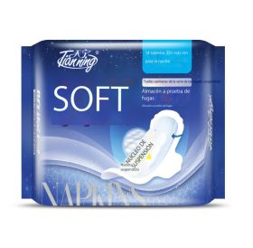 Almacén a prueba de fugas de terciopelo suspendido 350 mm extendido toallas sanitarias nocturnas