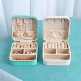 10 * 10 * 5cm nueva caja de almacenamiento de joyas con cremallera de gran capacidad cl17