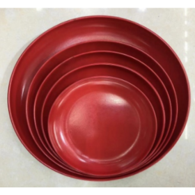 Vajilla de grado alimenticio de tazón de comida de color sólido de cerámica de imitación Φ22,9 cm yts2 - 9