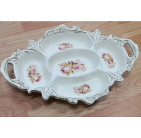 Platos de frutas divididos en platos de vajilla impresos platos de vajilla de grado alimenticio 47cm jl7133